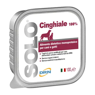 Solo Cinghiale, monoproteinska dieta za pse in mačke z divjim prašičem (6 x 100 g)