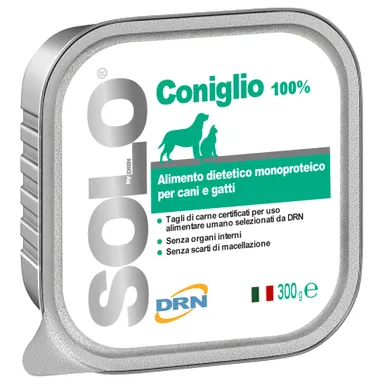 Solo Coniglio, monoproteinska dieta za pse in mačke - Kunec (6 x 300 g)