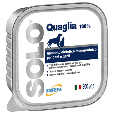 Solo Quaglia, monoproteinska dieta za pse in mačke - Prepelica (6 x 300 g)