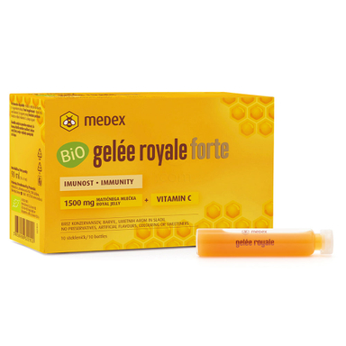 Medex Bio Gelee Royale Forte, matični mleček iz ekološke pridelave (10 x 9 ml)