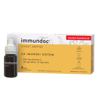 immundoc Direkt, napitek v stekleničkah (12 x 12,3 g)