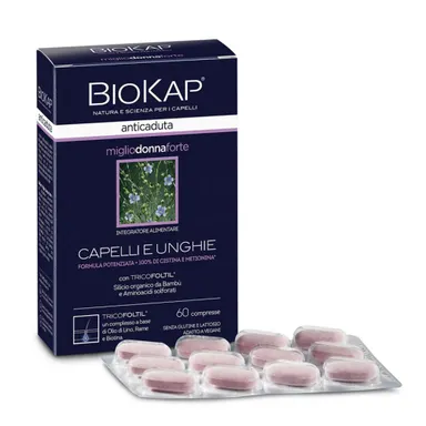 BioKap Miglio Donna Forte, tablete za lase in nohte za ženske (60 tablet)