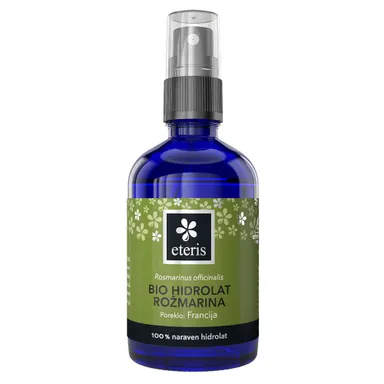 BIO Hidrolat rožmarina (Rosmarinus officinalis) Eteris, pršilo (100 ml)