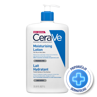 CeraVe, vlažilni losjon za telo za suho do zelo suho kožo (1000 ml)