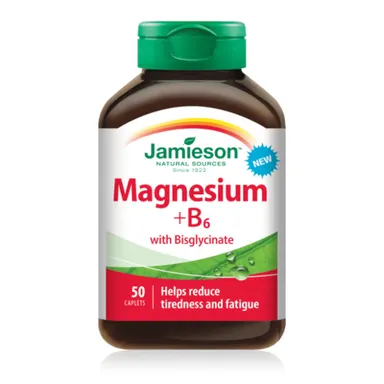 Jamieson Magnezij 200 mg + vitamin B6, tablete (50 tablet)