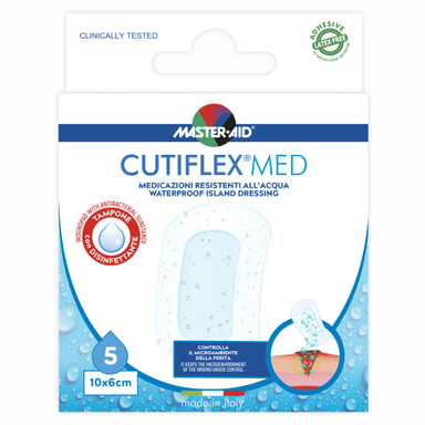 Master Aid Cutiflex 10 x 6 cm, vodooporni obliži (5 obližev)