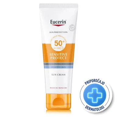 Eucerin Sun Sensitive Protect, zaščitna krema za obraz - ZF50+ (50 ml)