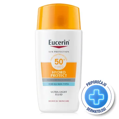 Eucerin Sun Hydro Protect Ultra, lahki fluid za zaščito pred soncem - ZF50+ (50 ml)