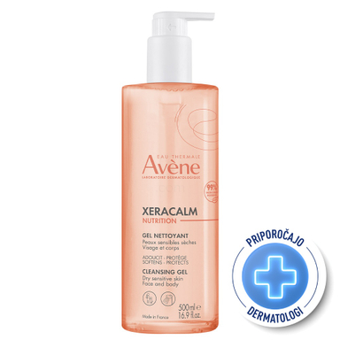 Avene XeraCalm Nutrition, vlažilni gel za čiščenje (500 ml)