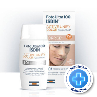 ISDIN Sun Fotoultra 100 Active Unify Color, fluid - ZF50+ (50 ml)