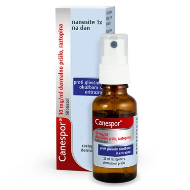 Canespor 10 mg/ml, dermalno pršilo (25 ml raztopina)