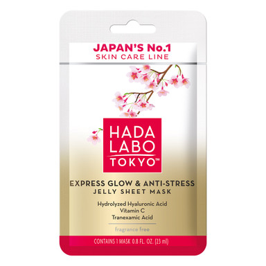 Hada Labo Tokyo Premium Express Glow & Anti-stress, maska za obraz (1 maska - 23 ml)