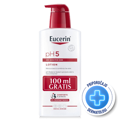 Eucerin pH5, losjon s pumpico - posebna ponudba (400 ml)