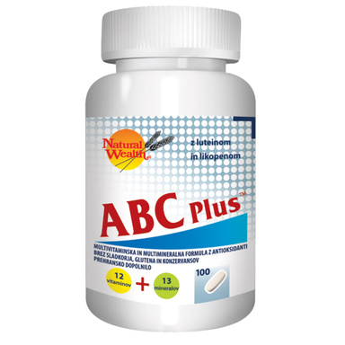 Natural Wealth ABC Plus, tablete in Magnezijev citrat šumeče tablete - paket (100 tablet + 10 tablet)