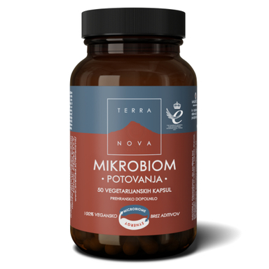 Terranova Mikrobiom Potovanja kompleks, kapsule (50 vegetarijanskih kapsul)