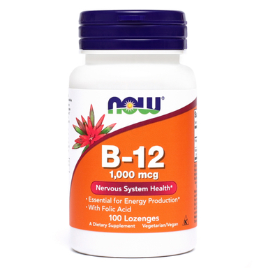 NOW Vitamin B-12 1000 µg, žvečljive tablete (100 tablet)