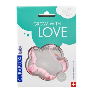 Curaprox Curababy CBR, obroček za žvečenje - roza