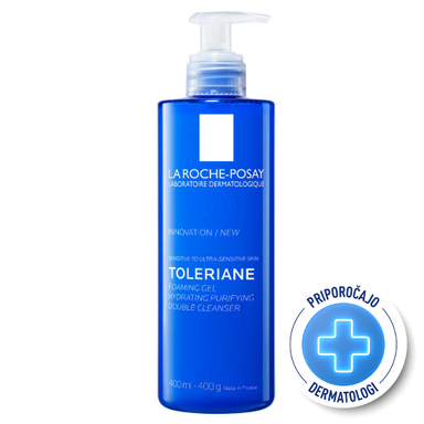 LRP Toleriane, peneči gel za vlaženje in čiščenje kože (400 ml)