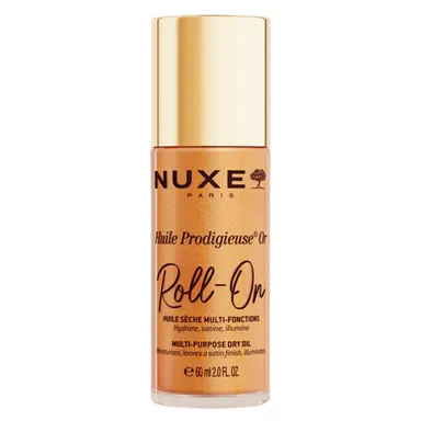 Nuxe Prodigieuse Or, večnamensko suho olje za lase in obraz z bleščicami - roll-on (60 ml)
