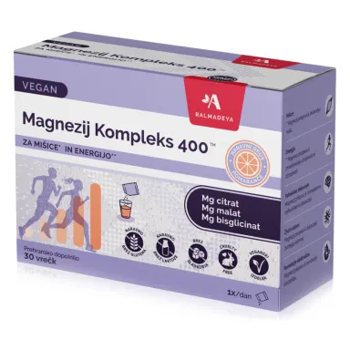 Ralmadeya Magnezij Kompleks 400, prašek - vrečke (30 vrečk)