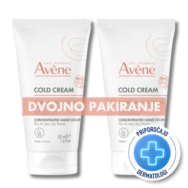 Avene Cold, paket - koncentrirana krema za roke (2 x 50 ml)