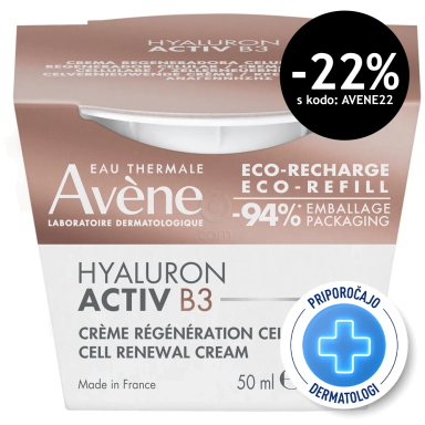 Avene Hyaluron Activ B3, krema za nego obraza - refill (50 ml)