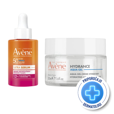 Avene, rutina za vlaženje in zaščito pred soncem (30 ml + 50 ml)