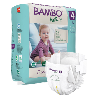 Bambo Nature 4 Maxi L, otroške pleničke - 7-14 kg (24 plenic)