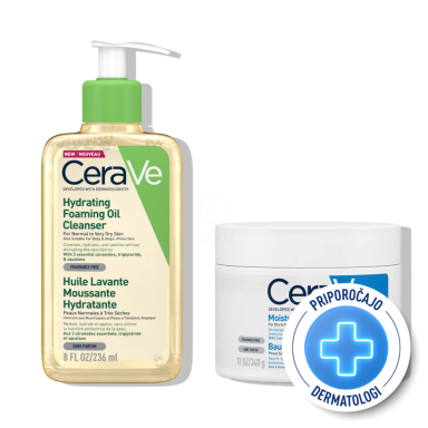 CeraVe, dnevni protokol za zelo suho kožo telesa, nagnjeno k atopiji (236 ml + 340 g)