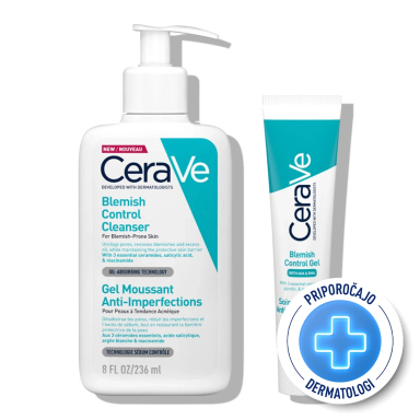 CeraVe, protokol za obraz in telo za kožo, nagnjeno k aknam in nepravilnostim (40 ml + 236 ml)