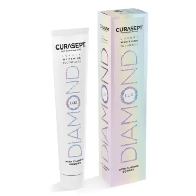 Curasept Luxury Whitening Diamond, belilna zobna pasta z diamantnim prahom (75 ml)