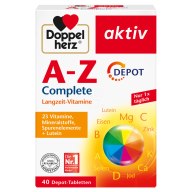 Doppelherz Aktiv A-Ž DEPO, tablete s podaljšanim sproščanjem (40 tablet)