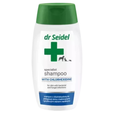 dr Seidel, šampon s klorheksidinom za pse, mačke in glodavce (220 ml)