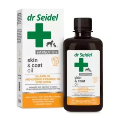 Dr. Seidel Skin&Coat, olje - dietetična dopolnilna krmna mešanica za pse in mačke (250 ml)