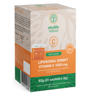 Ekolife Natura Liposomski Direkt Vitamin C 1000 mg, prašek v vrečkah (21 x 3 g)