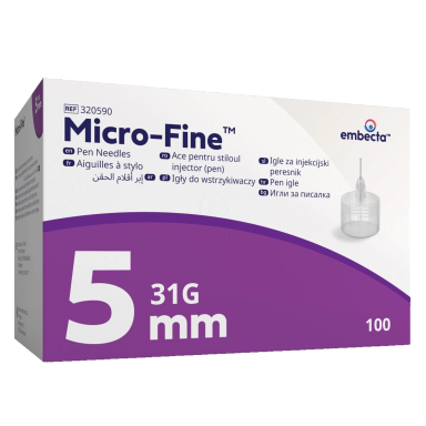 Embecta Micro-Fine 5 mm 31G, igle za peresnike (100 igel)