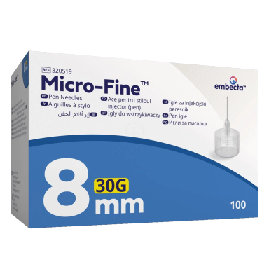 Embecta Micro-Fine 8 mm 30G, igle za peresnike (100 igel)