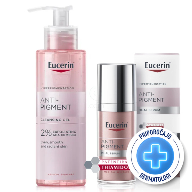 Eucerin Anti-Pigment, rutina proti pigmentnim madežem (200 ml + 30 ml)