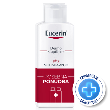 Eucerin DermoCapillaire pH5, šampon (2 x 250 ml)