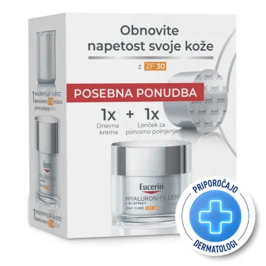 Eucerin Hyaluron-Filler, dnevna krema za vse tipe kože - ZF 30 - paket (2 x 50 ml)