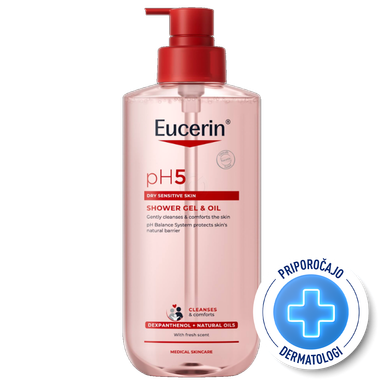 Eucerin pH5, oljni gel za prhanje - plastenka s pumpico (400 ml)