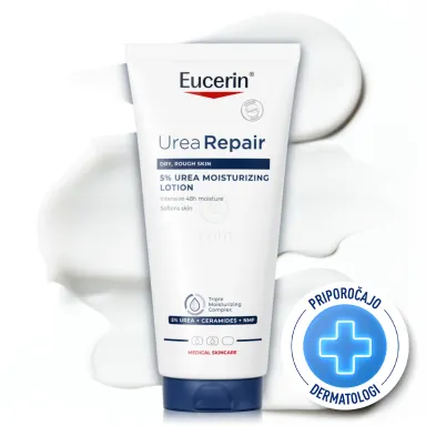 Eucerin UreaRepair 5 % Urea, losjon za telo za suho kožo (200 ml)