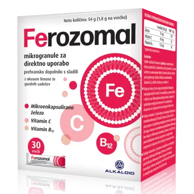 Ferozomal Direkt Železo 15 mg, mikrogranule v vrečkah (30 x 1,8 g)