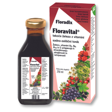 Floradix Floravital, tonik z železom in vitamini (250 ml)