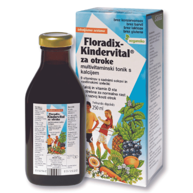 Floradix Kindervital, multivitaminski tonik s kalcijem (250 ml)