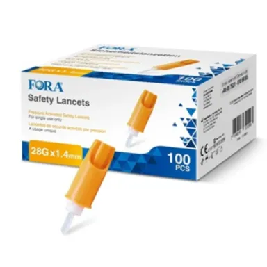 FORA, varnostne lancete - 28G x 1,4mm (100 lancet)