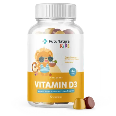 FutuNatura Kids Vitamin D3, gumiji za otroke (90 bonbonov)