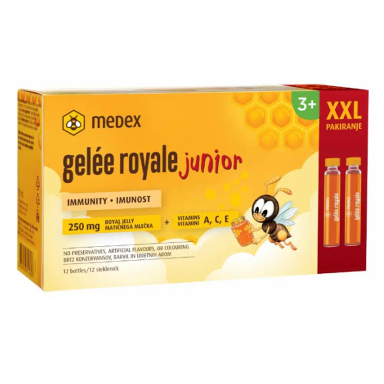 Medex Gelee Royale Junior, matični mleček za otroke - paket (12 x 9 ml)
