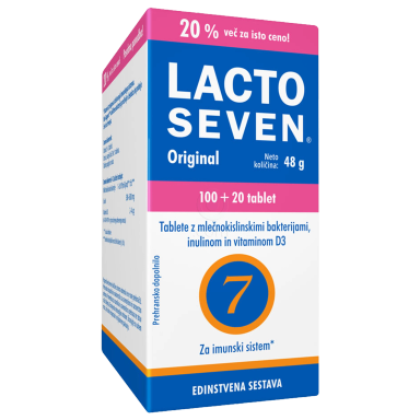 Lactoseven Vitabalans, tablete - paket (100 + 20 tablet)
