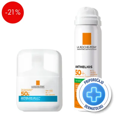 LRP Anthelios, SPF protokol za obraz z lahko teksturo (75 ml + 50 ml)